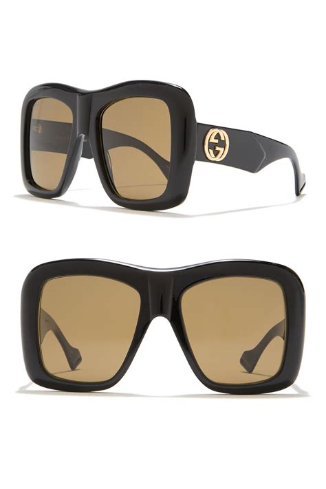 oversized gucci sunglasses|gucci 54mm oversized square sunglasses.